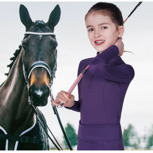 儿童多色高弹加绒马术套装